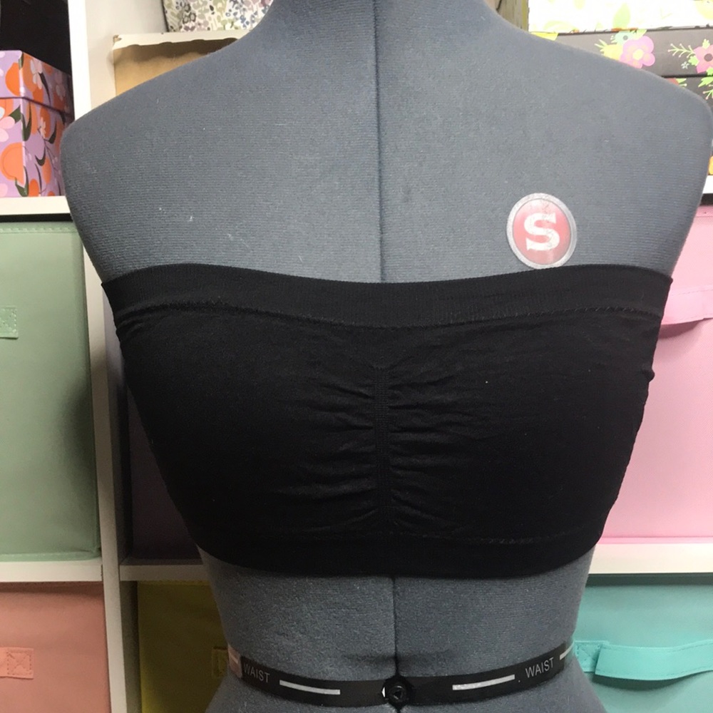 Black Bandeau Strapless Bra Small